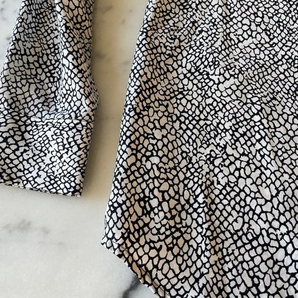 Equipment Black and White Print Blouse - Picture 7 of 12